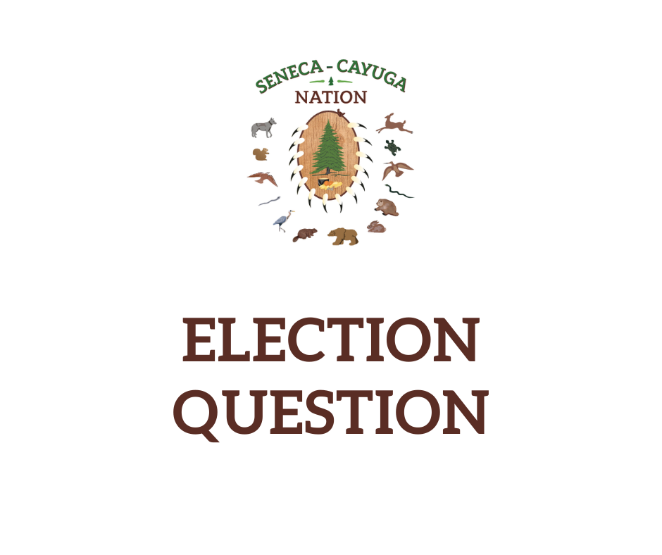 SCN emblem and text "election question"