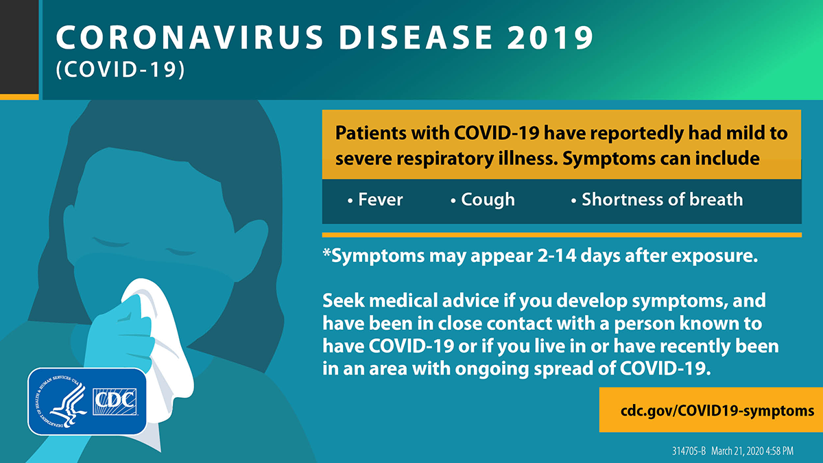 graphic that includes important info on COVID-19