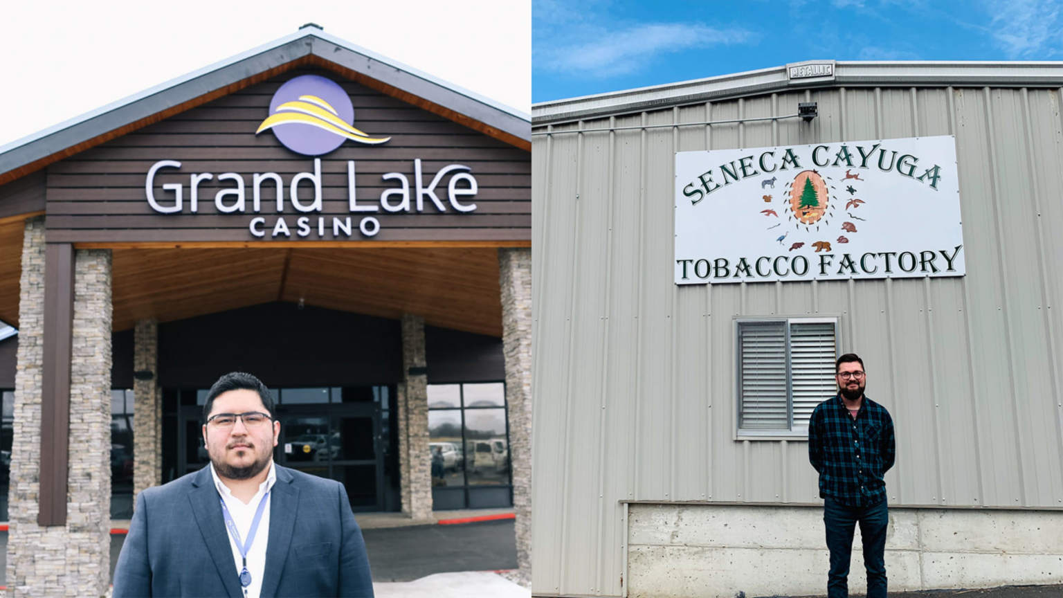Mark Morrison, General Manager of the Seneca-Cayuga Nation Tobacco Company and Nicholas Birdsong, General Manager of Grand Lake Casino. 