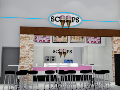 image of scoops at the grand lake casino food court
