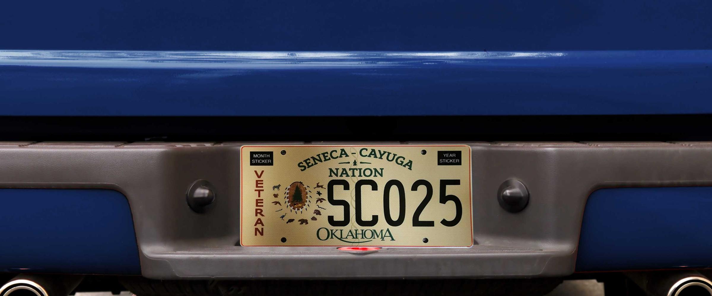 Photo of the Seneca Cayuga license plate