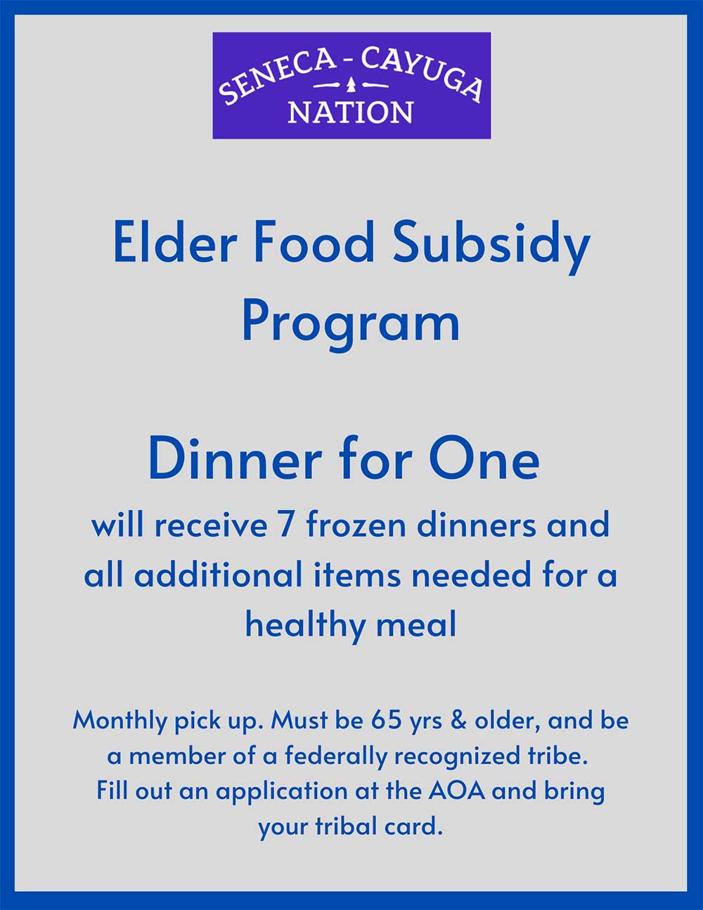 Elder Food Subsidy Program