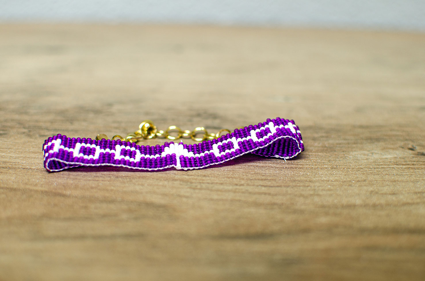 Photo of purple beaded bracelet