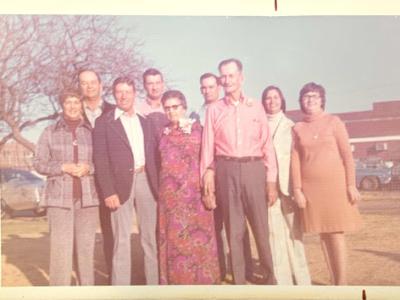 Original 7 Hartness siblings and parents: Don, Buddy, Barbara, Dossie, Hazel, Owen, Timmy Hartness.