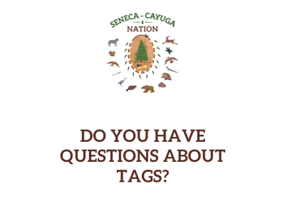 SCN emblem and text "do you have questions about tags"