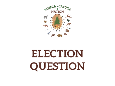 SCN emblem and text "election question"