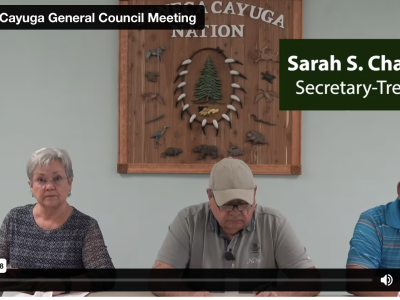 screenshot of SCN general council meeting video