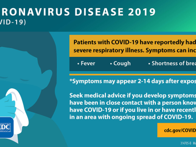 graphic that includes important info on COVID-19