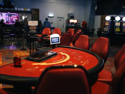 image of blackjack table at grand lake casino