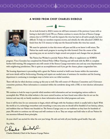 Letter from the Chief - January 2022